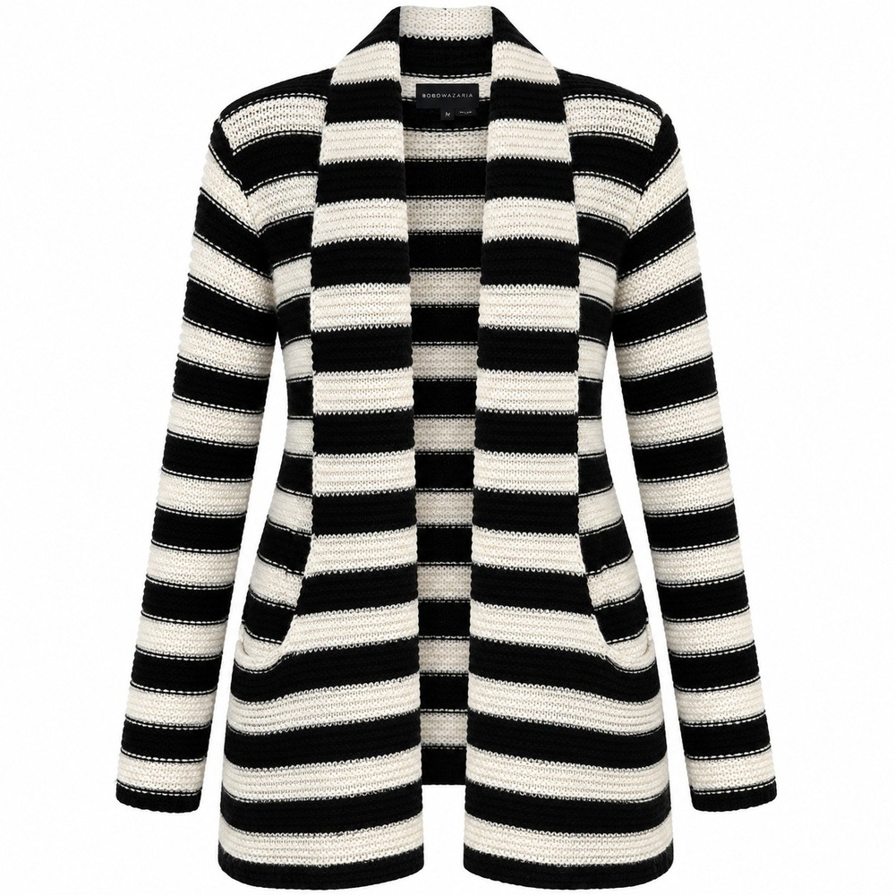 BCBGMAXAZRIA Parisian Chic Cardigan Womens Large Dark Academia Mod Preppy Goth